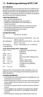 Предварительный просмотр 2 страницы HyCell HCPS-72W Instructions Manual