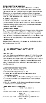 Предварительный просмотр 6 страницы HyCell HCPS-72W Instructions Manual