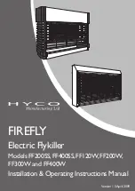 Hyco FireFly F200SS Installation & Operating Instruction Manual предпросмотр