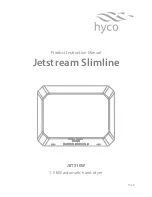 Hyco JETS10W Jetstream Slimline Product Instruction Manual preview