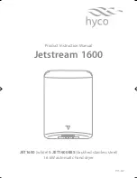 Hyco Jetstream JET1600 Product Instruction Manual preview