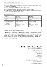 Предварительный просмотр 4 страницы Hyco sun king sk1000 Instruction Manual