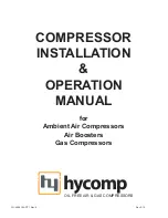 Hycomp Air Boosters Installation & Operation Manual preview