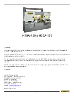 Предварительный просмотр 1 страницы Hyd-Mech H18A-120 Manual