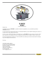 Preview for 1 page of Hyd-Mech S-20 User Manual