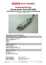 HYDAC ELECTRONIC EDS 4000 Series Operating Instructions Manual preview