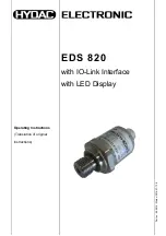 Предварительный просмотр 17 страницы HYDAC ELECTRONIC EDS 820 Operating Instructions Manual