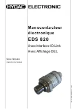 Предварительный просмотр 33 страницы HYDAC ELECTRONIC EDS 820 Operating Instructions Manual