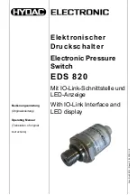 HYDAC ELECTRONIC EDS 820 Operating Manual предпросмотр