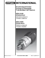 HYDAC ELECTRONIC HDA 4100 Series Manual предпросмотр