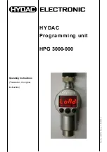 Предварительный просмотр 21 страницы HYDAC ELECTRONIC HPG 3000-000 Operating Instructions Manual