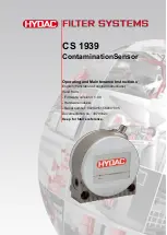 Preview for 1 page of HYDAC FILTER SYSTEMS ContaminationSensor CS 1939 Series Operating And Maintenance Instructions Manual