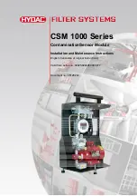 HYDAC FILTER SYSTEMS CSM 1000 Series Installation And Maintenance Instructions Manual preview