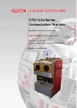 Preview for 1 page of HYDAC FILTER SYSTEMS CTU 1x3x Series Operating And Maintenance Instructions Manual