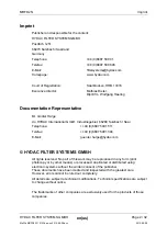 Preview for 2 page of HYDAC FILTER SYSTEMS MRFD2N Installation And Maintenance Instructions Manual