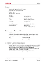 Preview for 2 page of HYDAC FILTER SYSTEMS OF7 Operating And Maintenance Instructions Manual