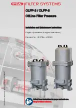 HYDAC FILTER SYSTEMS OLFP-3 Series Installation And Maintenance Instructions Manual preview