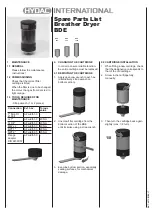 Предварительный просмотр 1 страницы HYDAC International BDE Spare Parts List