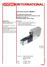 HYDAC International C4WERE 6 Instruction Manual preview