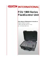 HYDAC International FCU 1000 Series Operating And Maintenance Instructions Manual предпросмотр