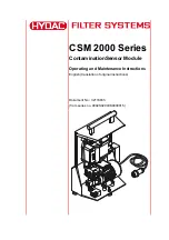 Hydac CSM 2000 series Operating And Maintenance Manual preview