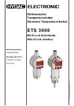 Preview for 1 page of Hydac ETS 3000 Series Operating Instructions Manual