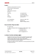 Preview for 2 page of Hydac FluidAqua Mobil FAM 25 Operating And Maintenance Instructions Manual