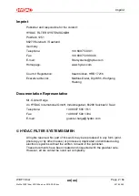 Preview for 2 page of Hydac Wombat Filter WBF Installation And Maintenance Instructions Manual