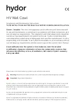 Hydor HVWC800 Installation And Maintenance Instructions Manual preview