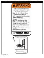 Preview for 2 page of HYDRA-RIB 21166904 Owner'S Manual