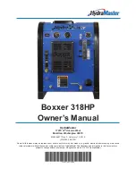 HydraMaster Boxxer 318HP Owner'S Manual preview