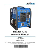 HydraMaster Boxxer 423s Owner'S Manual preview