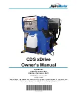 HydraMaster CDS xDrive Owner'S Manual preview