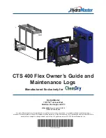 Preview for 1 page of HydraMaster ChemDry CTS 400 Flex Owner'S Manual And Maintenance Logs