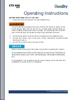 Preview for 21 page of HydraMaster ChemDry CTS 400 Flex Owner'S Manual And Maintenance Logs