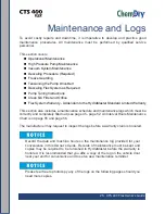 Preview for 29 page of HydraMaster ChemDry CTS 400 Flex Owner'S Manual And Maintenance Logs