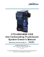 HydraMaster ChemDry CTS 4600 CDS Owner'S Manual preview