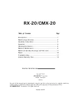 Preview for 2 page of HydraMaster CMX-20 Owner'S Manual