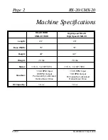 Preview for 4 page of HydraMaster CMX-20 Owner'S Manual