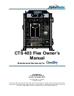 HydraMaster CTS 403 Flex Owner'S Manual preview