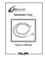 HydraMaster DriMaster Upholstery Tool Owner'S Manual предпросмотр