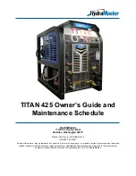 HydraMaster TITAN 425 Owner’S Manual And Maintenance Schedule preview