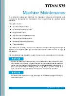 Preview for 27 page of HydraMaster Titan 575 Owner’S Manual And Maintenance Schedule