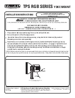 Предварительный просмотр 1 страницы Hydrel TPS RGB SERIES Installation Instructions