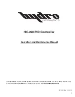 Hydro Instruments HC-220 Operation And Maintenance Manual preview