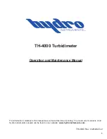 Preview for 1 page of Hydro Instruments TH-4000 Operation And Maintenance Manual