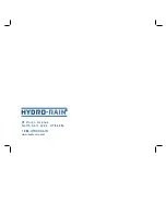 Preview for 16 page of HYDRO-RAIN HRC-390-06-NA Instruction Manual