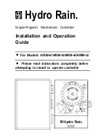 Preview for 1 page of HYDRO-RAIN HRM-4 Installation And Operation Manual