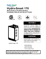 Preview for 1 page of Hydro-Smart 170 Installation Manual And Owner'S Manual