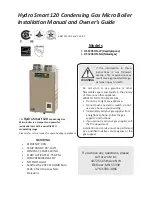 Hydro-Smart HS120CON-LP Installation Manual And Owner'S Manual preview